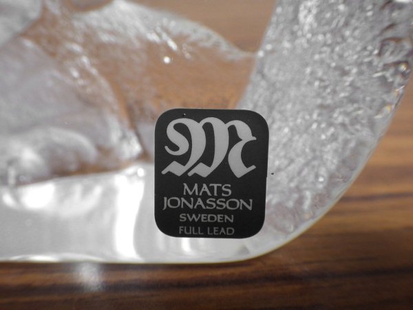 マッツ・ジョナサン Mats Jonasson クリスタル 犬 ペーパーウェイト 北欧 スウェーデン♪