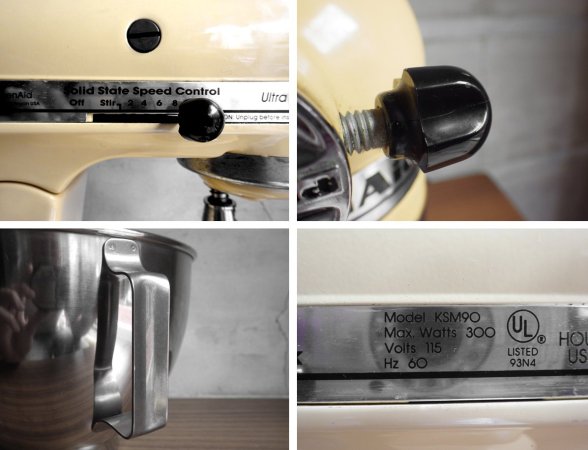 キッチンエイド Kitchen Aid スタンドミキサー KSM90 アーモンドクリーム♪