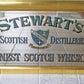 ビンテージ STEWART'S FINEST SCOTCH WHISKY パブミラー 木製 ミラー バドワイザー Budweiser 壁掛け 飾り ディスプレイ 鏡 インテリア 店舗什器 ◇