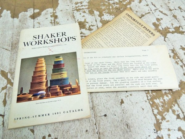シェーカーワークショップ SHAKER WORKSHOPS F111 ロウバックチェア ホワイト × オリーブ チェッカー編み 2脚セット アメリカ製 ●