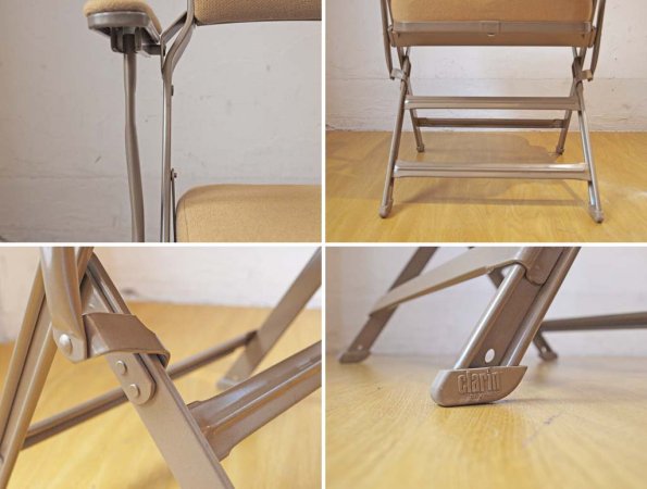 クラリン CLARIN U.S.A フォールディングアームチェア FOLDING CHAIR WITH ARM 折畳 フルクッション アンバー Amber PFS取扱 ★