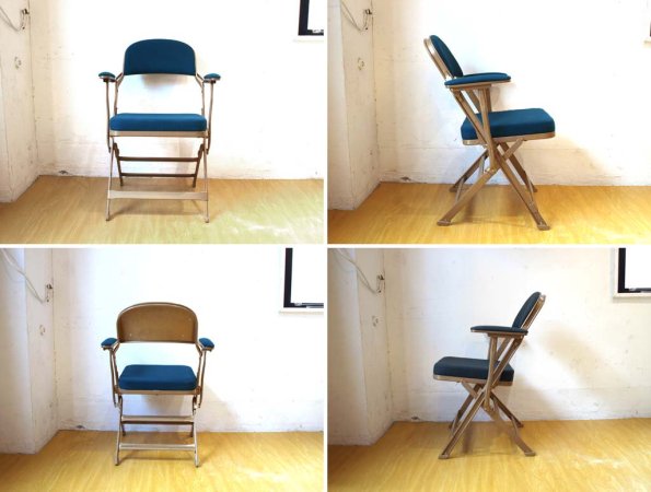 クラリン CLARIN U.S.A フォールディングアームチェア FOLDING CHAIR WITH ARM 折畳 フルクッション グリーン系 Hunter PFS取扱 ★