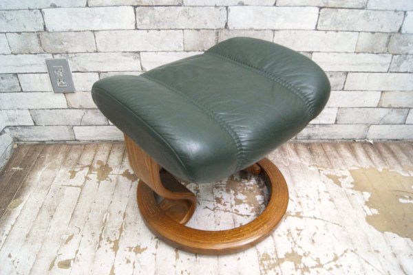 エコーネス EKORNES ディプロマット ストレスレスチェア stressless リクライニングチェア オットマン付き レザー グリーン 北欧 ノルウェー ●