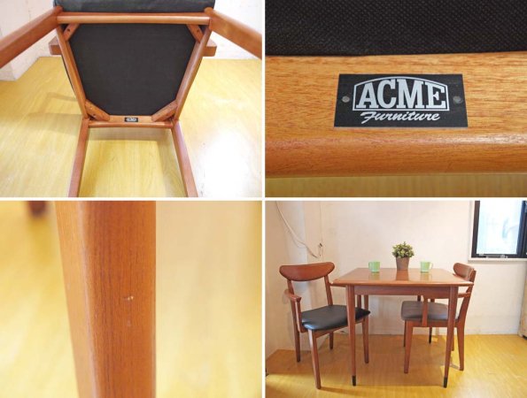 アクメ ファニチャー ACME Furniture デルマー DELMAR ダイニング アームチェア 2脚セット アメリカン レトロビンテージ ★