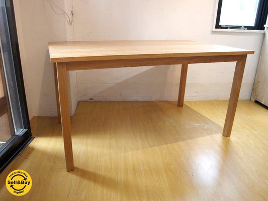 無印良品 MUJI ダイニングテーブル Dining table オーク 無垢材 シンプル ナチュラル W140 ★