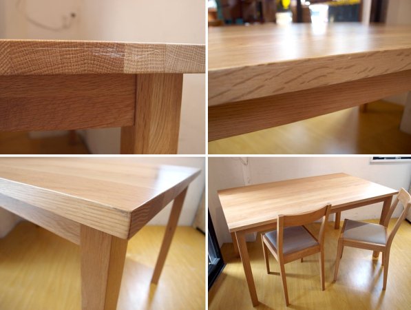 無印良品 MUJI ダイニングテーブル Dining table オーク 無垢材 シンプル ナチュラル W140 ★