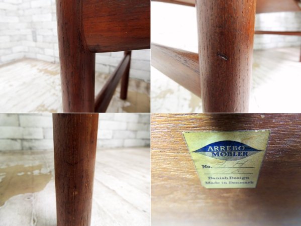 ARREBO MOBLER チーク材 コーヒーテーブル Coffee table 60'sビンテージ デンマーク 北欧家具 ●