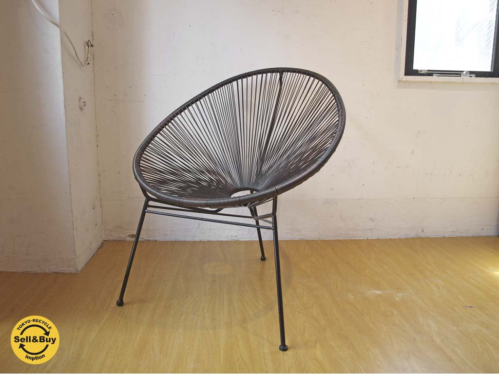 アカプルコ チェア Acapulco chair メキシコ生まれ Mexico リプロダクト スチールフレーム PVCコード Dブラウン ★