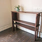 ジャパンビンテージ 古い木味のブックシェルフ 本棚 飾り棚 オープンシェルフ 3段 フック付 ◎