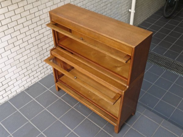 ガン社 GUNN FURNITURE アンガス ANGUS スタッキング ブックケース キャビネット フラップ扉 UKビンテージ 英国 ロイズアンティークス   取扱い ■