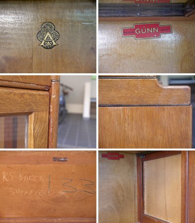 ガン社 GUNN FURNITURE アンガス ANGUS スタッキング ブックケース キャビネット フラップ扉 UKビンテージ 英国 ロイズアンティークス   取扱い ■