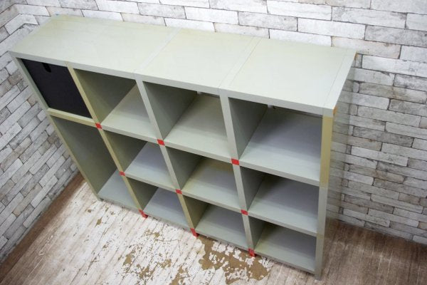 カルテル Kartell シェルビングシステム SHELVING SYSTEM モジュラーブックシェルフ 4×3 BOX付き ジュリオ・ポルヴァラ イタリア ●