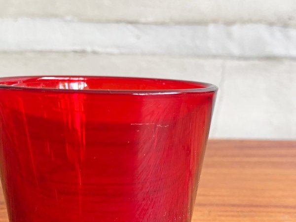 イッタラ iittala カルティオグラス Kartio 廃番カラー レッド カイ・フランク Ｂ ♪