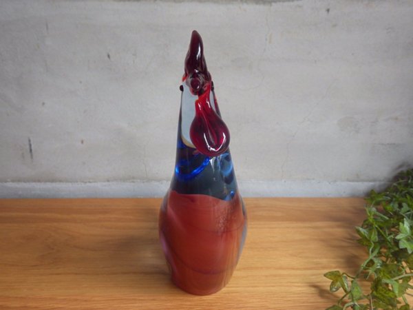 ムラーノ murano グラス salviati&co ニワトリ オブジェ 雄鶏♪