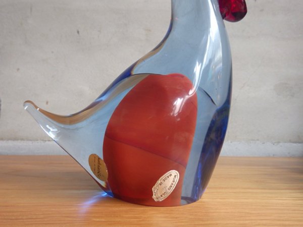 ムラーノ murano グラス salviati&co ニワトリ オブジェ 雄鶏♪