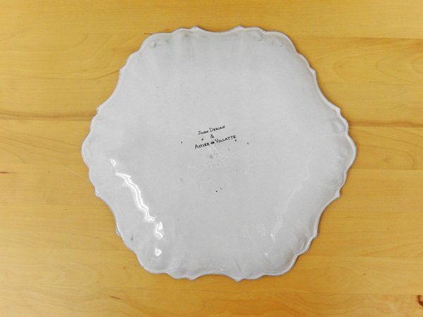 アスティエ・ド・ヴィラット ASTIER de VILLATTE ジョン・デリアン JOHN DERIAN 孔雀 デザートプレート 28cm ●