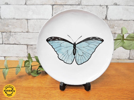 アスティエ・ド・ヴィラット ASTIER de VILLATTE ジョン・デリアン JOHN DERIAN ブルーバタフライ butterfly プレート 20cm ●