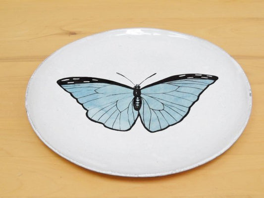 アスティエ・ド・ヴィラット ASTIER de VILLATTE ジョン・デリアン JOHN DERIAN ブルーバタフライ butterfly プレート 20cm ●