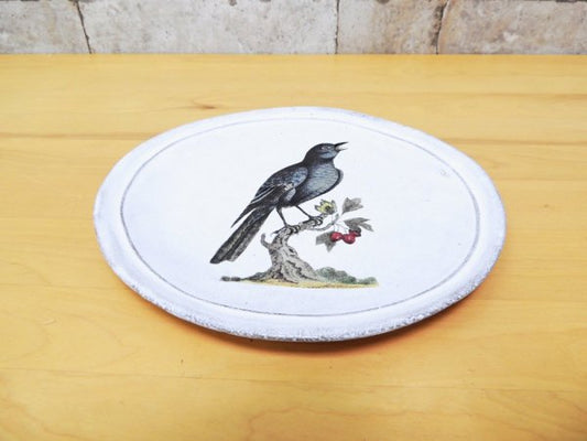 アスティエ・ド・ヴィラット ASTIER de VILLATTE ジョン・デリアン JOHN DERIAN ブルースパロー 19cm プレート ●