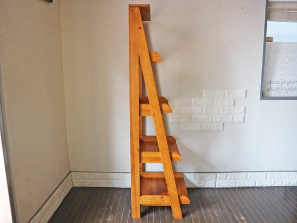 ウニコ unico フスタ FUSTA ラダーシェルフ L ブラウン ladder shelf 杉材  ビンテージスタイル 廃番 ◎