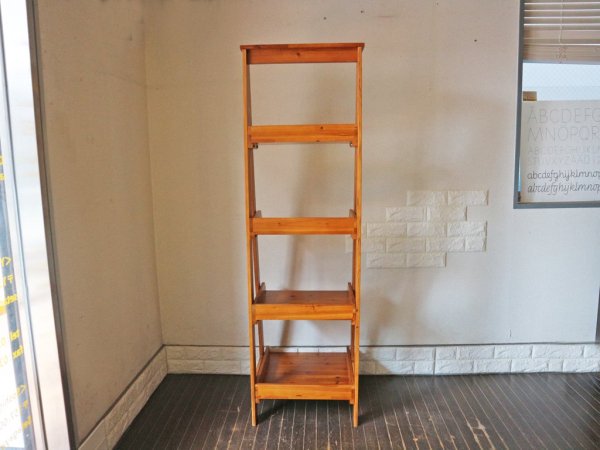 ウニコ unico フスタ FUSTA ラダーシェルフ L ブラウン ladder shelf 杉材  ビンテージスタイル 廃番 ◎