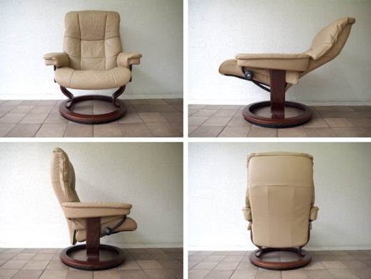 エコーネス EKORNES ストレスレス  Stressless 現行モデル ノルウェー ￥299,160- 上位機種 超美品 Myfair メイフェア Mサイズ リクライニングチェアセット ◇