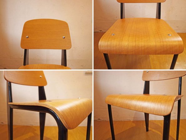 ジャン プルーヴェ スタンダードチェア Standardchair リプロダクト オーク × ブラック B★
