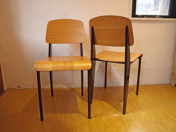 ジャン プルーヴェ スタンダードチェア Standardchair リプロダクト オーク × ブラック B★
