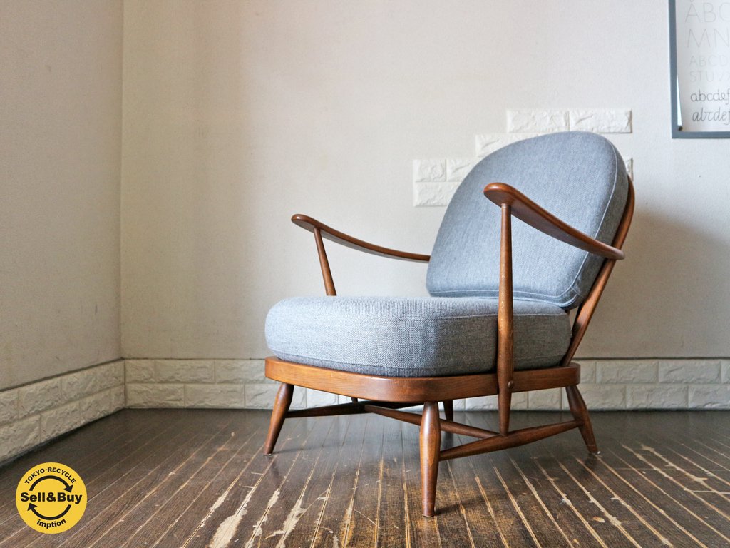 アーコール Ercol ウィンザーソファ WINDSOR SOFA 1pソファ ビンテージ ビーチ材 UKビンテージ 英国 家具 アンティーク ◎