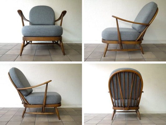 アーコール ERCOL 80's ビンテージ ウィンザーソファ WINSOR ラウンジチェア 希少色 英国 クッション&ウェービング新調済み UKアンティーク イギリス ◇