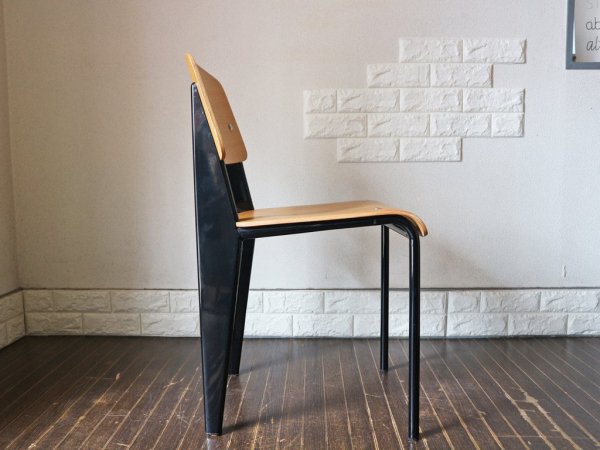 ジャン プルーヴェ スタンダードチェア Standardchair リプロダクト オーク × ブラック ◎