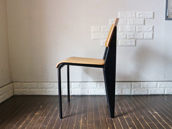 ジャン プルーヴェ スタンダードチェア Standardchair リプロダクト オーク × ブラック ◎