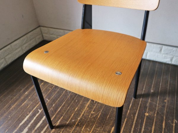 ジャン プルーヴェ スタンダードチェア Standardchair リプロダクト オーク × ブラック ◎