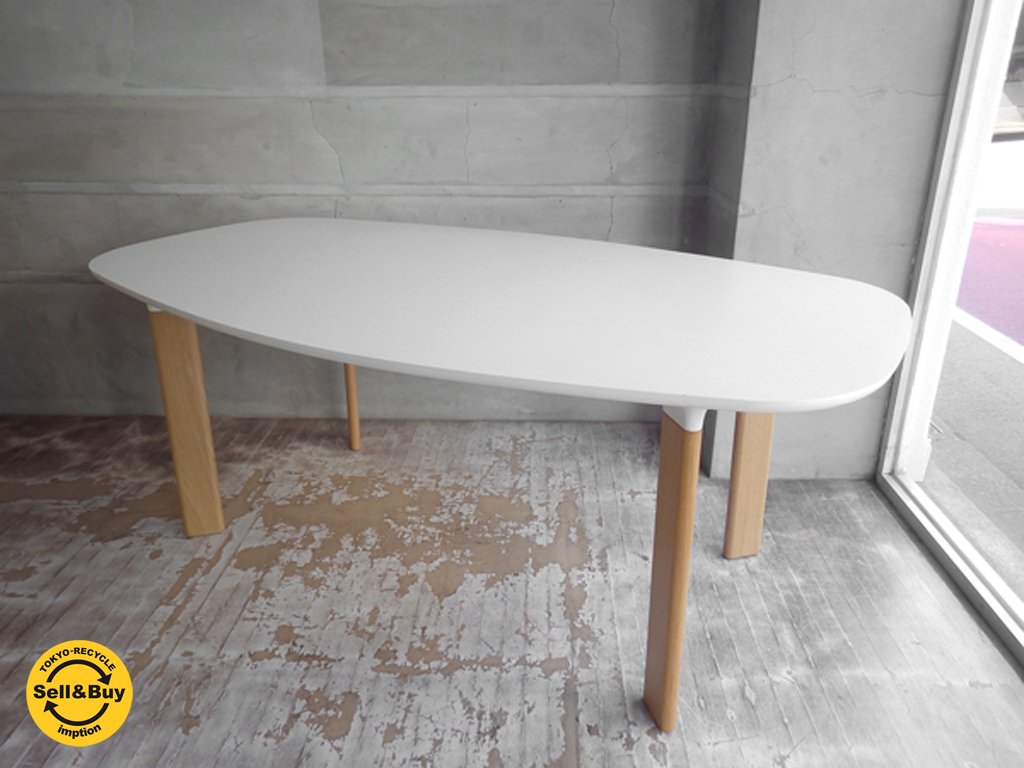 フリッツハンセン Fritz Hansen アナログ テーブル ANALOG table ダイニングテーブル オークベース ホワイトラミネート ハイメ・アジョン W185cm ♪