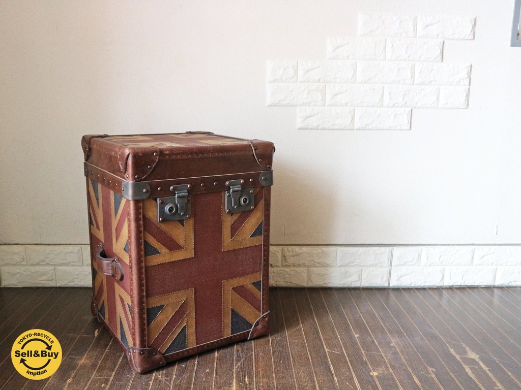 ハロ HALO パリス トランク PARIS TRUNK ユニオンジャック UNION JACK サイドテーブル ボックス 英国スタイル ◎