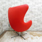 アルネ・ヤコブセン Arne Jacobsen エッグチェア Egg chair リプロダクト品 合皮 レッド ●