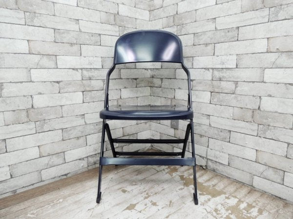 クラリン CLARIN オールスチール フォールディングチェア ALL STEEL FOLDING CHAIR エーシェイプ A shape ネイビー A ●