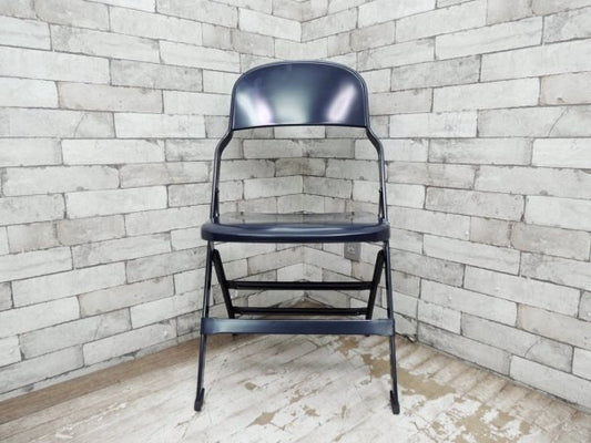 クラリン CLARIN オールスチール フォールディングチェア ALL STEEL FOLDING CHAIR エーシェイプ A shape ネイビー A ●