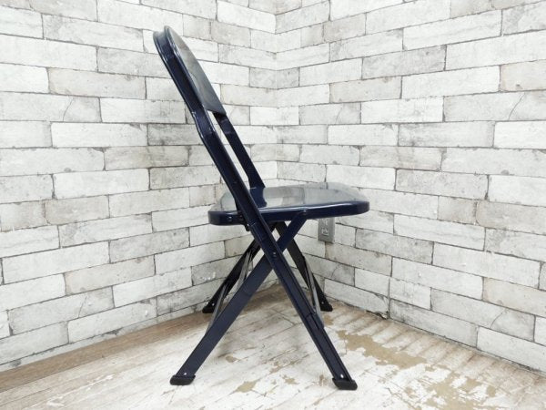 クラリン CLARIN オールスチール フォールディングチェア ALL STEEL FOLDING CHAIR エーシェイプ A shape ネイビー A ●