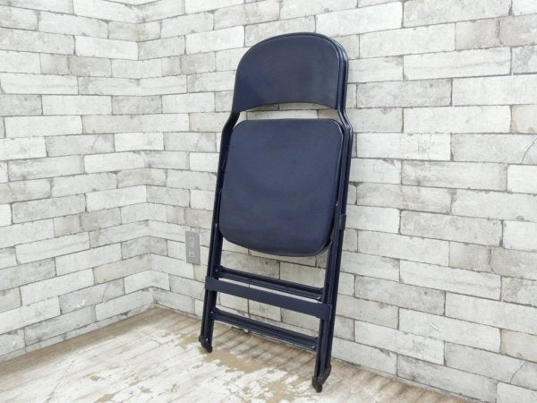 クラリン CLARIN オールスチール フォールディングチェア ALL STEEL FOLDING CHAIR エーシェイプ A shape ネイビー A ●