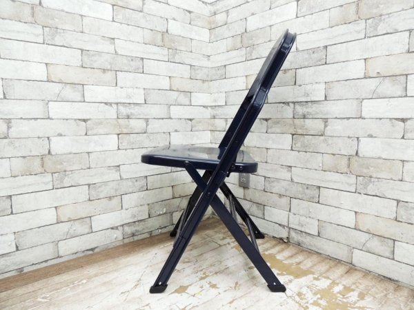 クラリン CLARIN オールスチール フォールディングチェア ALL STEEL FOLDING CHAIR エーシェイプ A shape ネイビー B ●