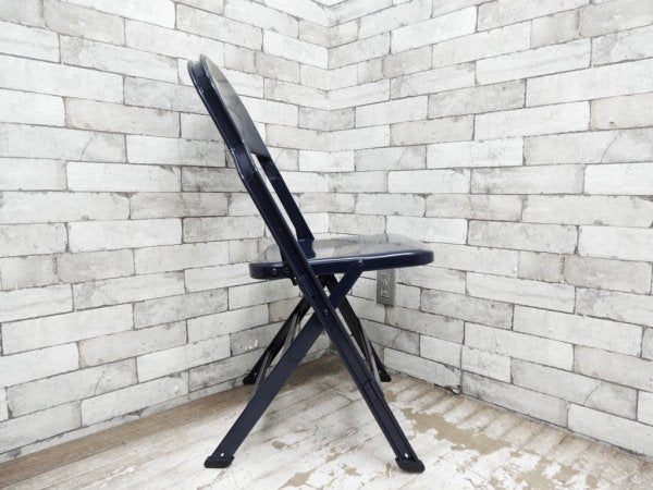 クラリン CLARIN オールスチール フォールディングチェア ALL STEEL FOLDING CHAIR エーシェイプ A shape ネイビー B ●