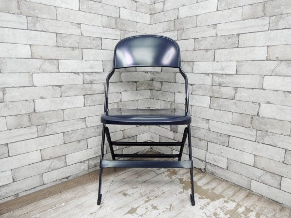 クラリン CLARIN オールスチール フォールディングチェア ALL STEEL FOLDING CHAIR エーシェイプ A shape ネイビー C ●