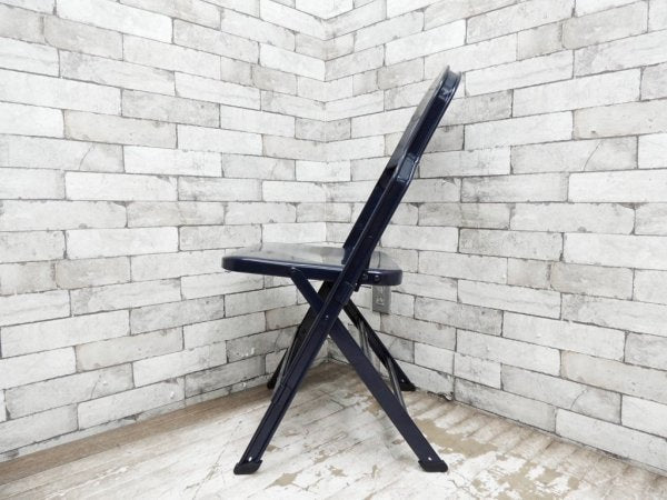 クラリン CLARIN オールスチール フォールディングチェア ALL STEEL FOLDING CHAIR エーシェイプ A shape ネイビー C ●