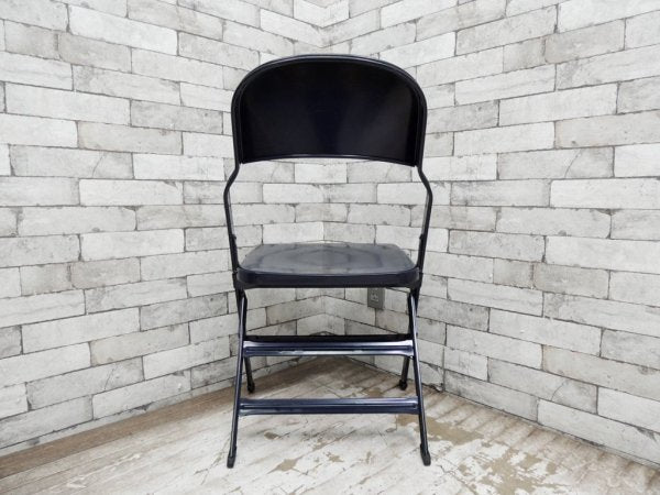 クラリン CLARIN オールスチール フォールディングチェア ALL STEEL FOLDING CHAIR エーシェイプ A shape ネイビー C ●