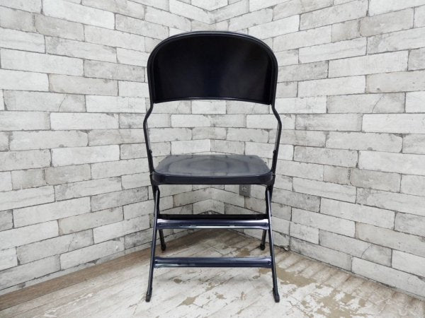 クラリン CLARIN オールスチール フォールディングチェア ALL STEEL FOLDING CHAIR エーシェイプ A shape ネイビー D ●