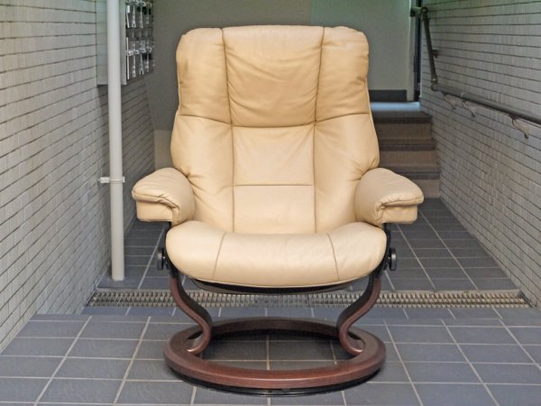 エコーネス EKORNES メイフェア Myfair ストレスレス リクライニングチェア オットマンセット Mサイズ 現行 上位機種 美品 ノルウェー ■