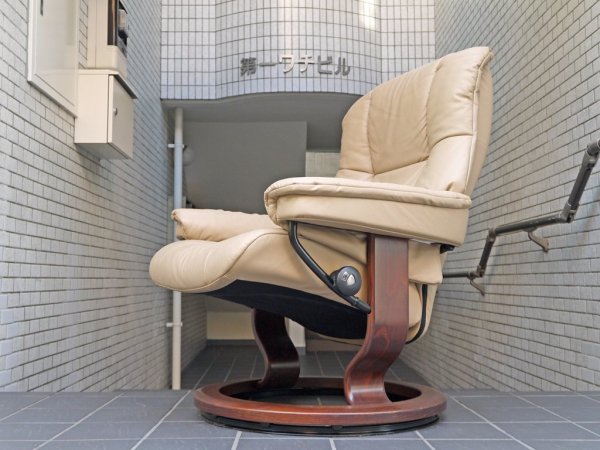 エコーネス EKORNES メイフェア Myfair ストレスレス リクライニングチェア オットマンセット Mサイズ 現行 上位機種 美品 ノルウェー ■