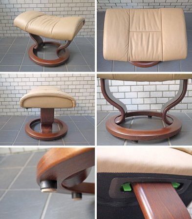 エコーネス EKORNES メイフェア Myfair ストレスレス リクライニングチェア オットマンセット Mサイズ 現行 上位機種 美品 ノルウェー ■