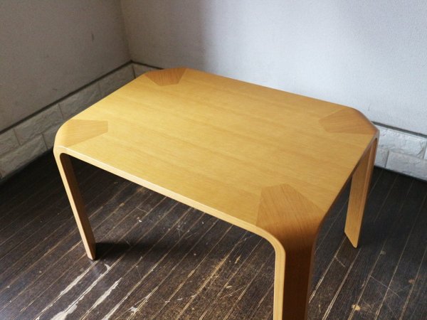 天童木工 Tendo プライウッド 座卓 欅材 ローテーブル w65cm 乾三郎 デザイン ◎